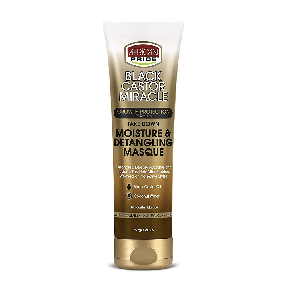 African Pride Black Castor Miracle Moisture Detangling Masque 8oz