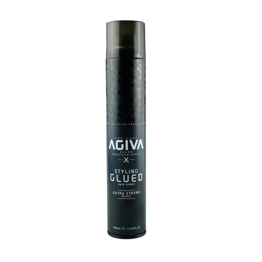 Agiva Styling GLUED Haarspray Extra Strong Schwarz  400ml