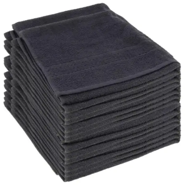 BOB TUO Baumwollhandtuch Schwarz 50*85cm 12Stk