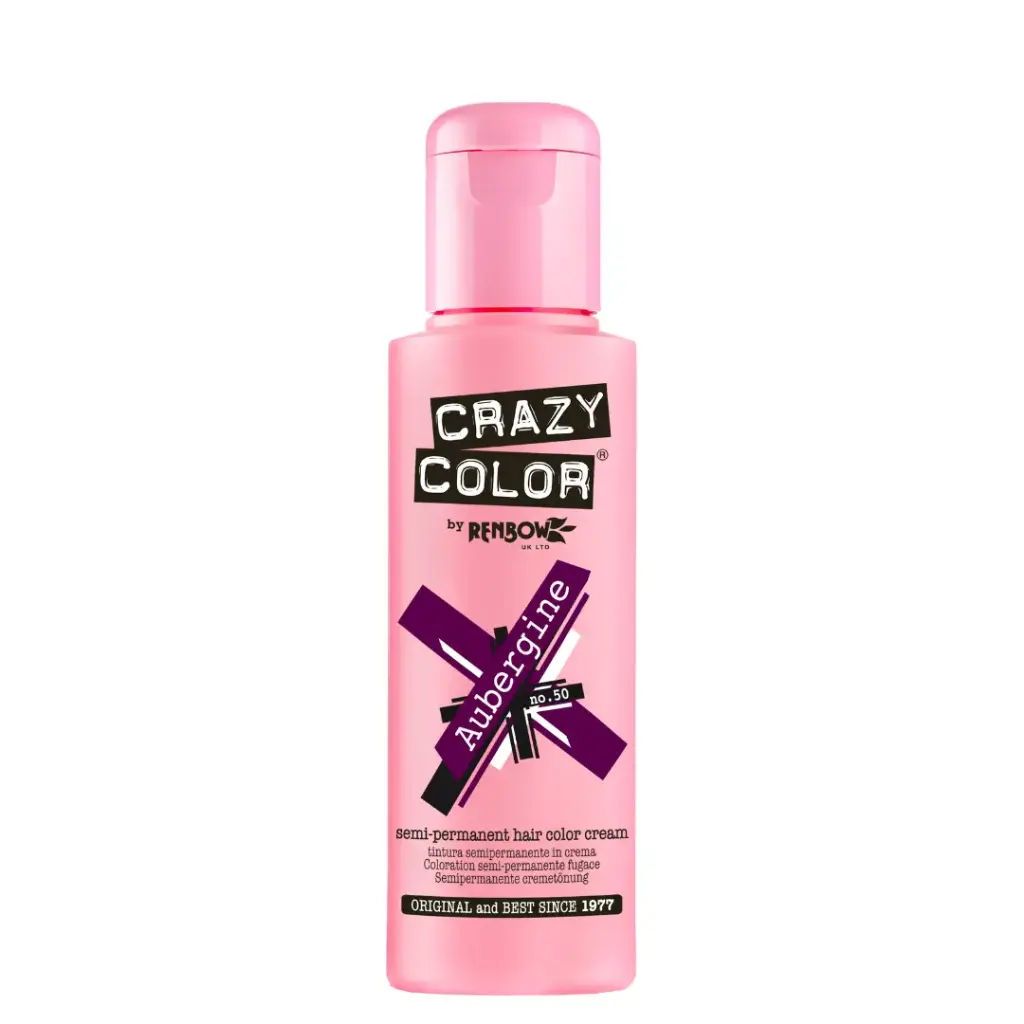 CRAZY COLOR Semi-Permanent Tönung n°50 AUBERGINE 100ML