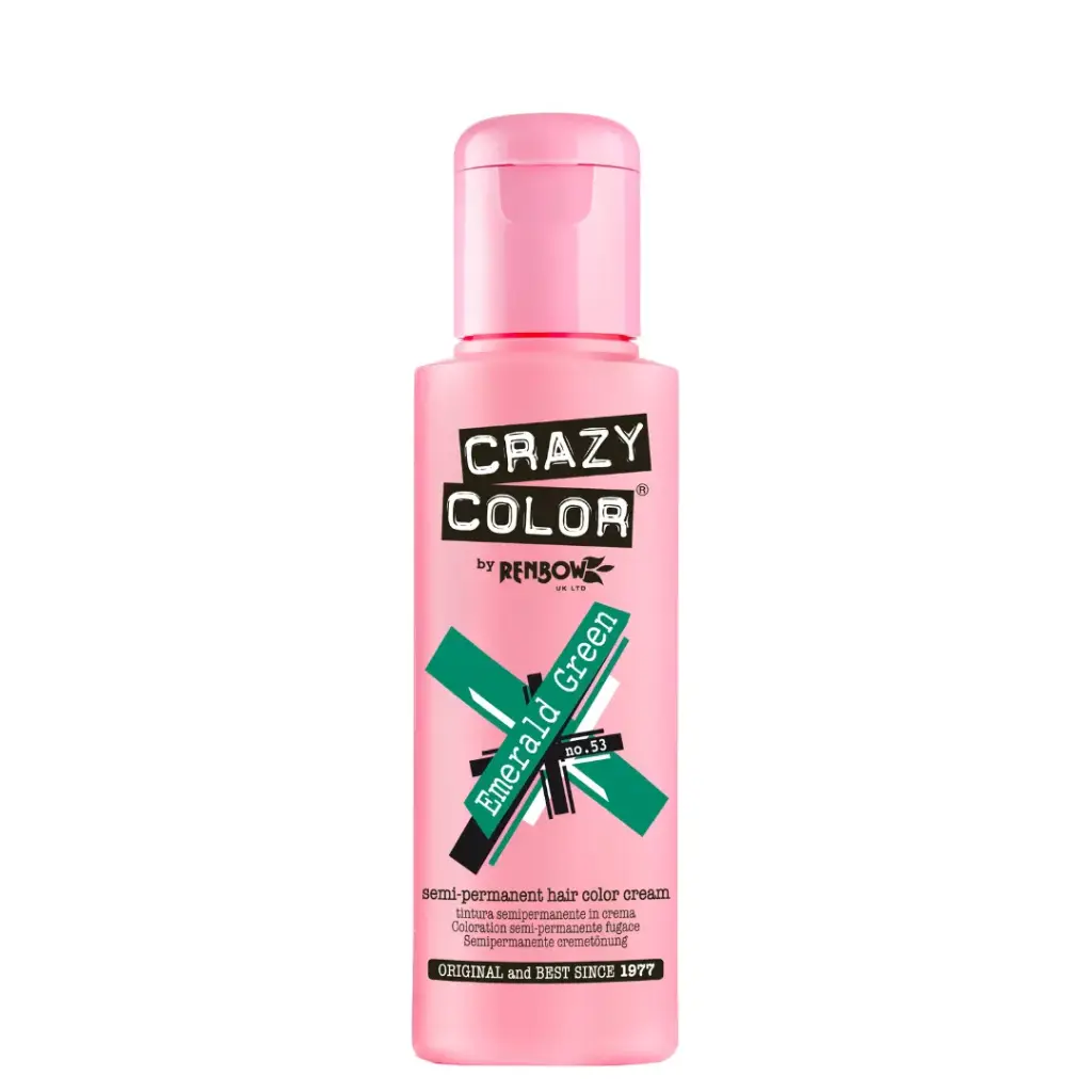 CRAZY COLOR Semi-Permanent Tönung n°53 EMERALD GREEN 100ML