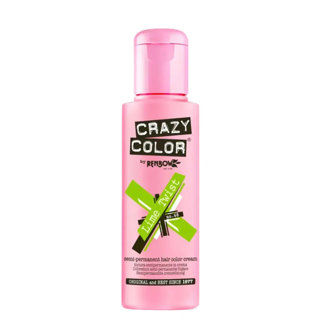 CRAZY COLOR Semi-Permanent Tönung n°68 LIME TWIST 100ML