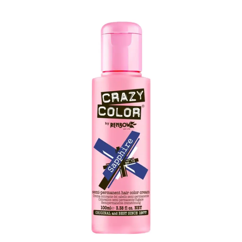 CRAZY COLOR Semi-Permanent Tönung n°72 SAPPHIRE 100ML