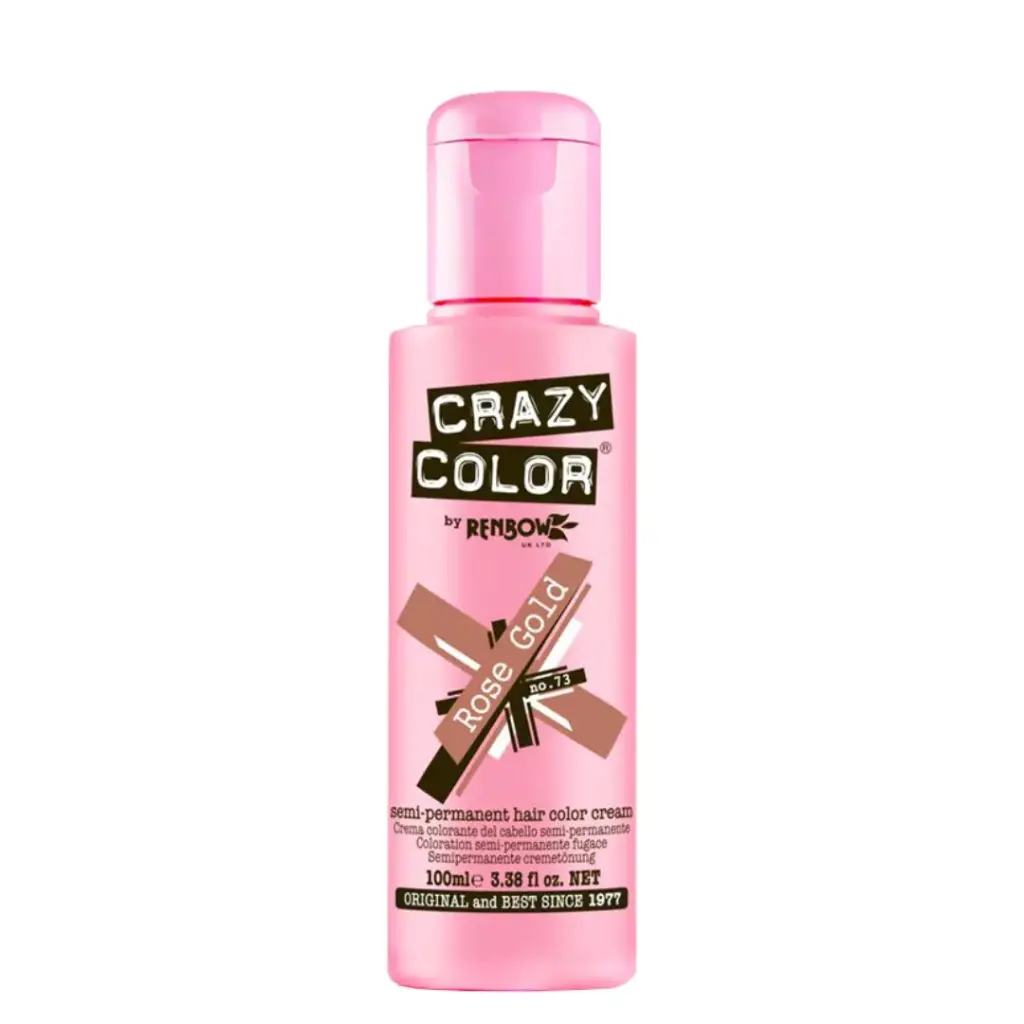 CRAZY COLOR Semi-Permanent Tönung n°73 ROSE GOLD 100ML