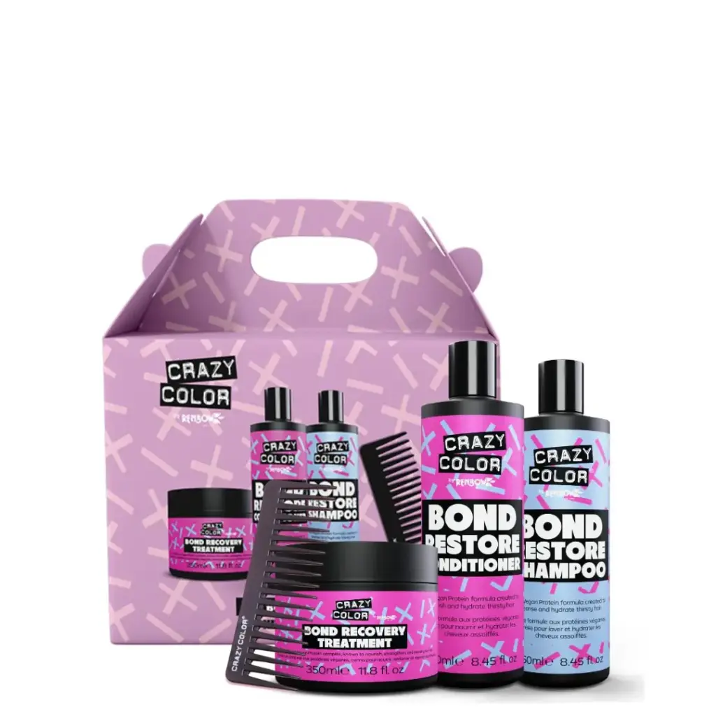 CRAZY COLOR THE BOND RESTORE KIT-Shampoo 250ml+Conditioner 250ml+Treatment 350ml