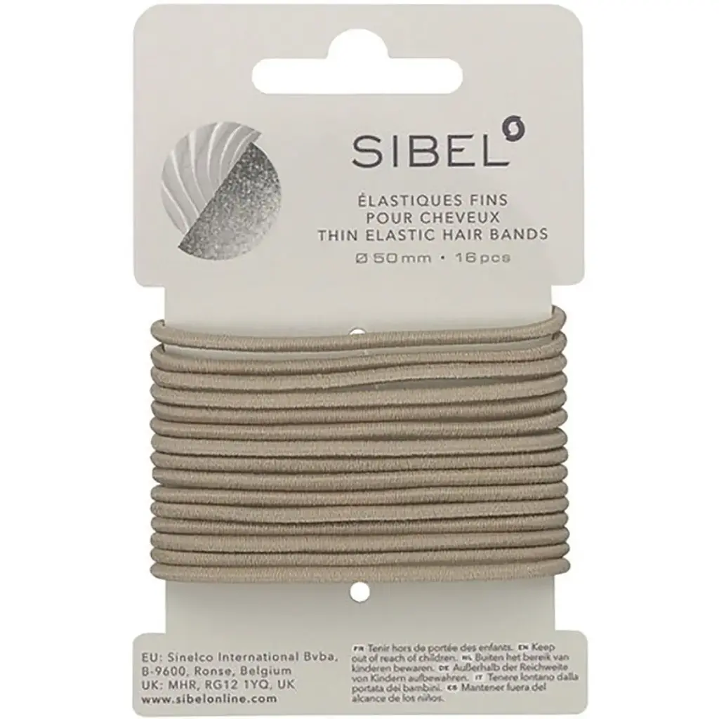 SIBEL ELASTIC THIN HAIR BANDS BLONDE 16STK