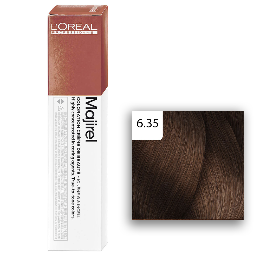 L'Oréal Professionnel MAJIREL Glow 6,35 Dunkelblond Gold Mahagoni 60ml