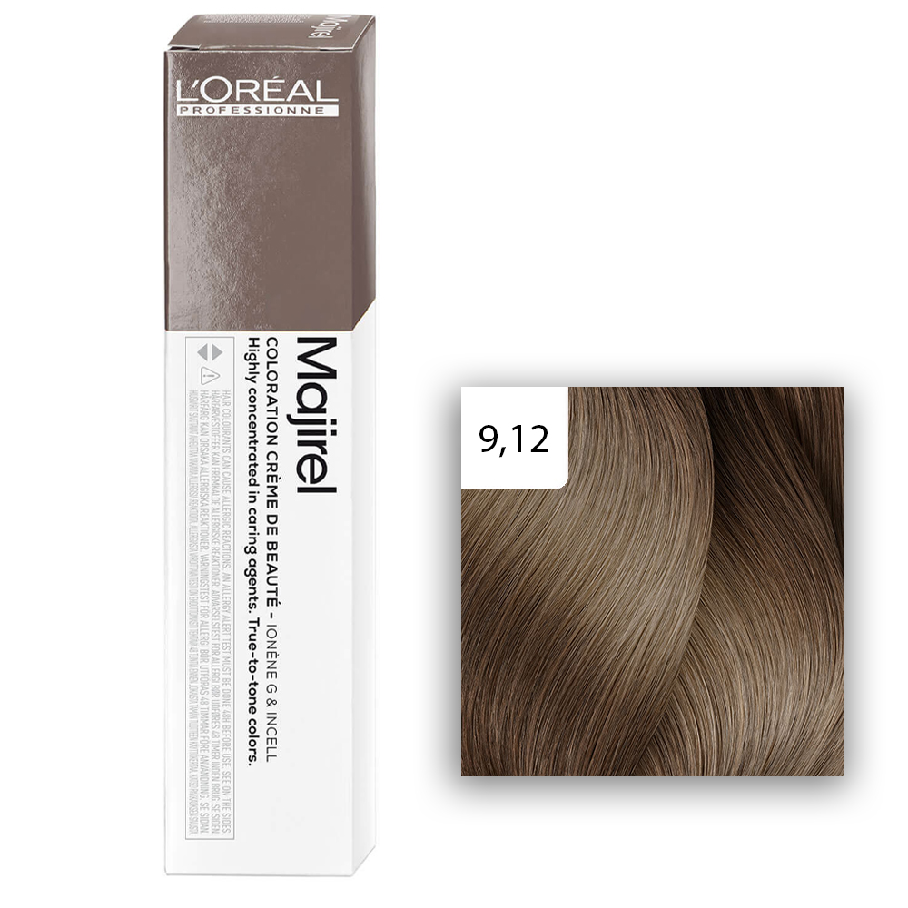 L'Oréal Professionnel MAJIREL Glow 9,12 Sehr Helles Blond Asch Irisé 60ml
