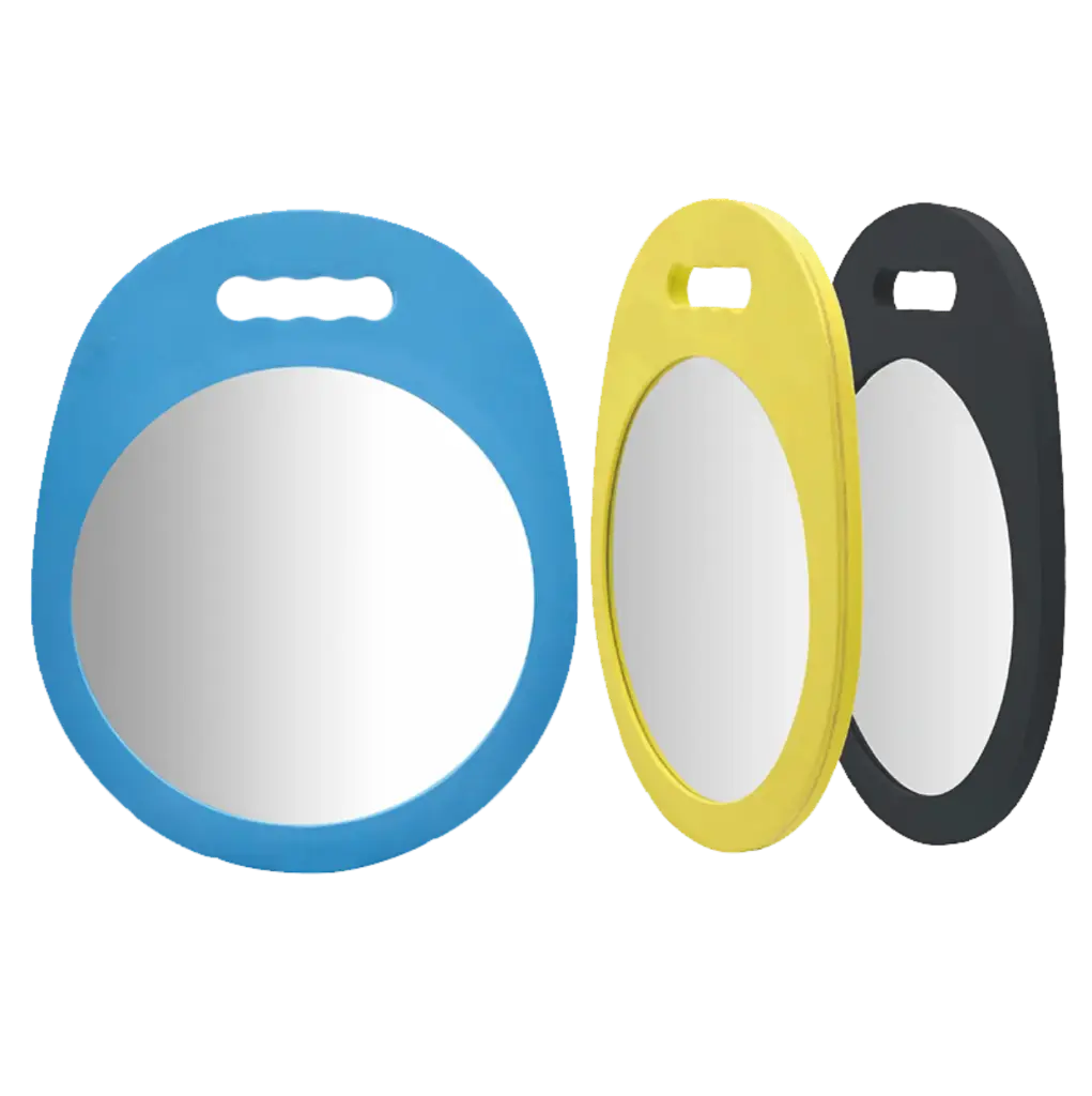 MAD Handspiegel mit Schaumstoff rund-schwarz