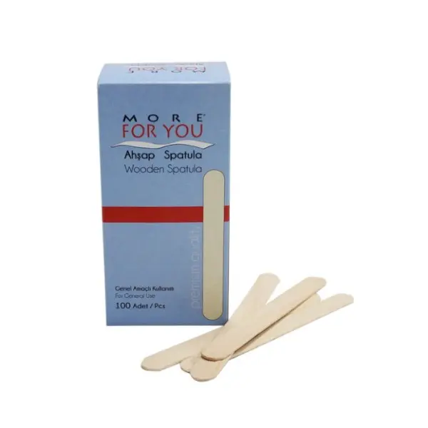 More For You Holzspatel gross Pack 100Stk.