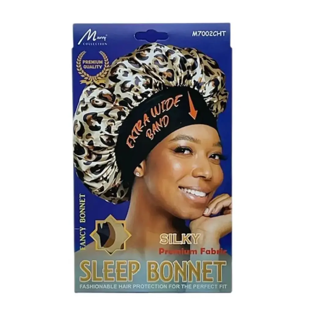 Murry Silky Sleep Bonnet Fancy Pattern Cheetah