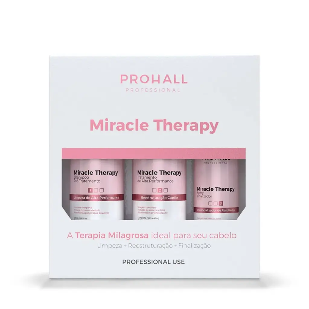 PROHALL Professional MIRACLE THERAPY SET Shampoo 500ml+Treatment 500ml+Spray 300ml
