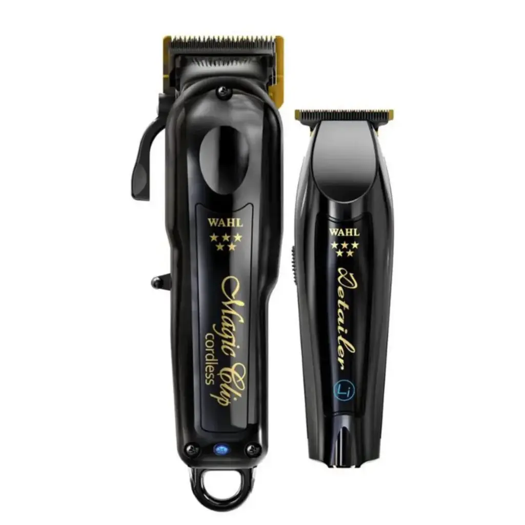 WAHL Professional cordless barber Combo Set- Cordless magic clip black+cordless detailer Schwarz