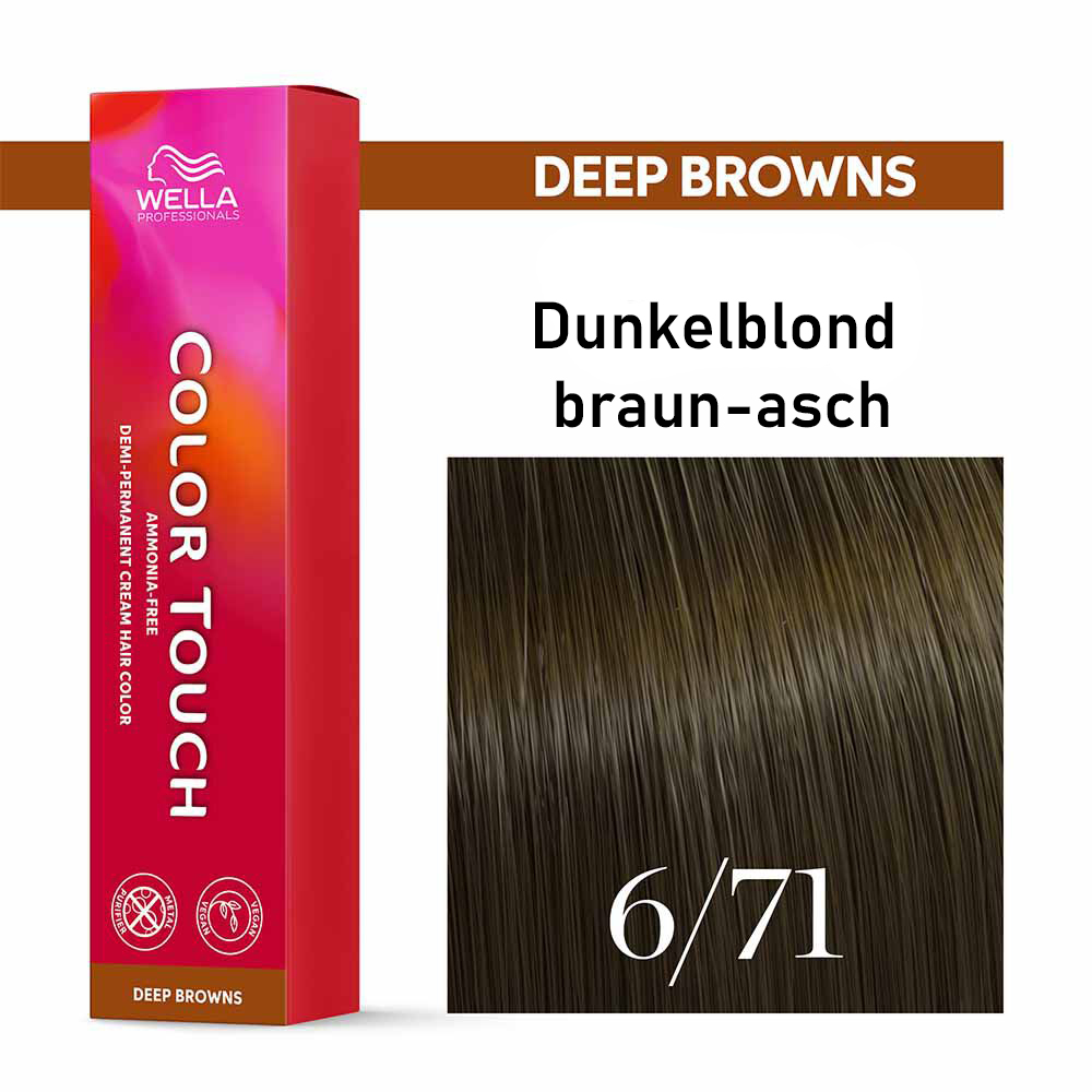 Wella Professional COLOR TOUCH Deep Browns 6/71 dunkelblond braun-asch 60ml