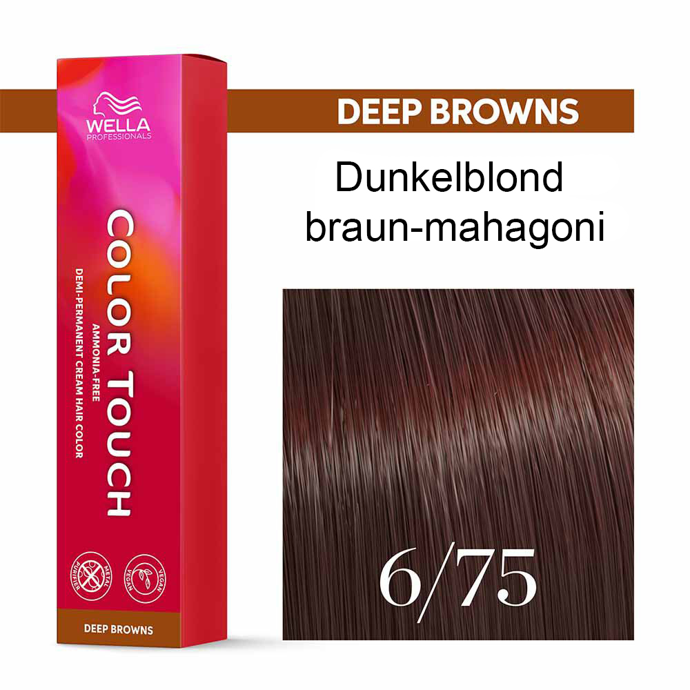 Wella Professional COLOR TOUCH Deep Browns 6/75 dunkelblond braun-mahagoni 60ml
