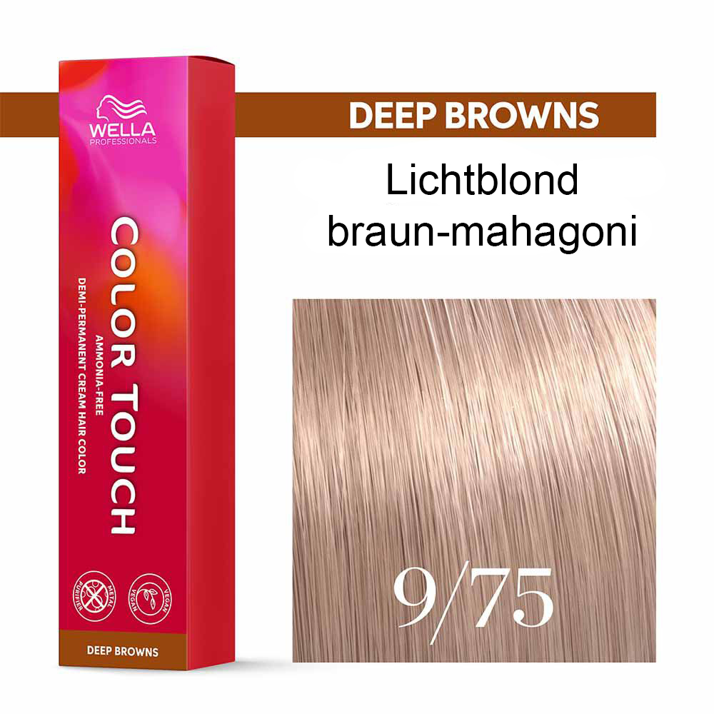 Wella Professional COLOR TOUCH Deep Browns 9/75 Lichtblond braun-mahagoni 60ml