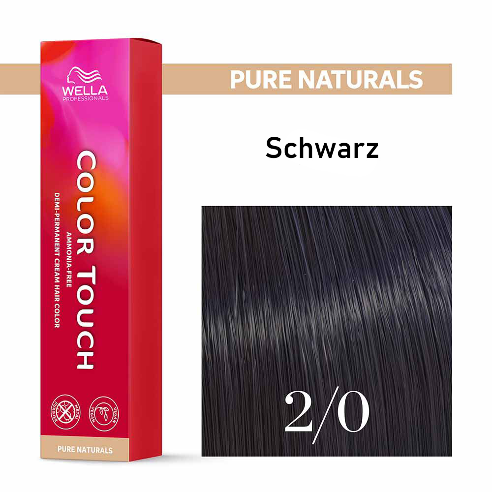 Wella Professional COLOR TOUCH Pure Naturals 2/0 Schwarz 60ml
