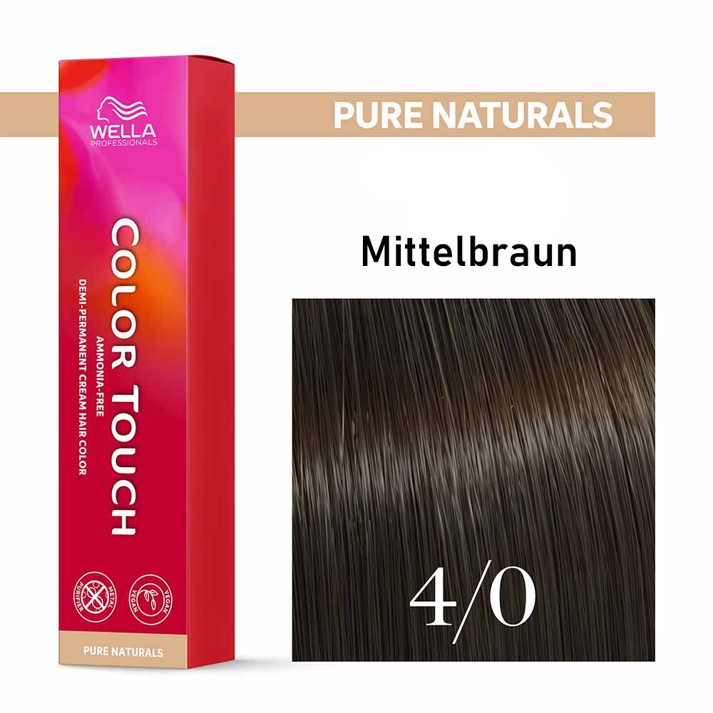 Wella Professional COLOR TOUCH Pure Naturals 4/0 mittelbraun 60ml