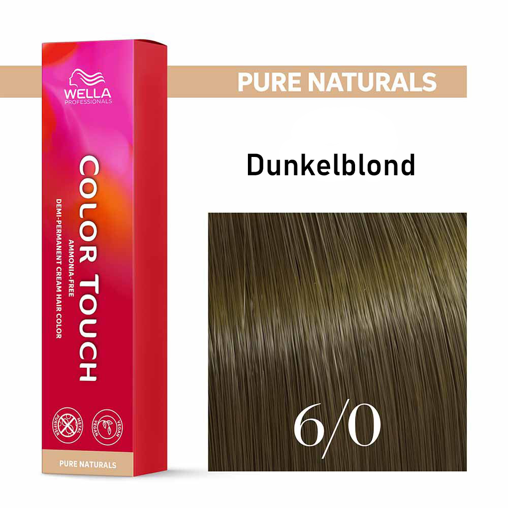 Wella Professional COLOR TOUCH Pure Naturals 6/0 dunkelblond 60ml