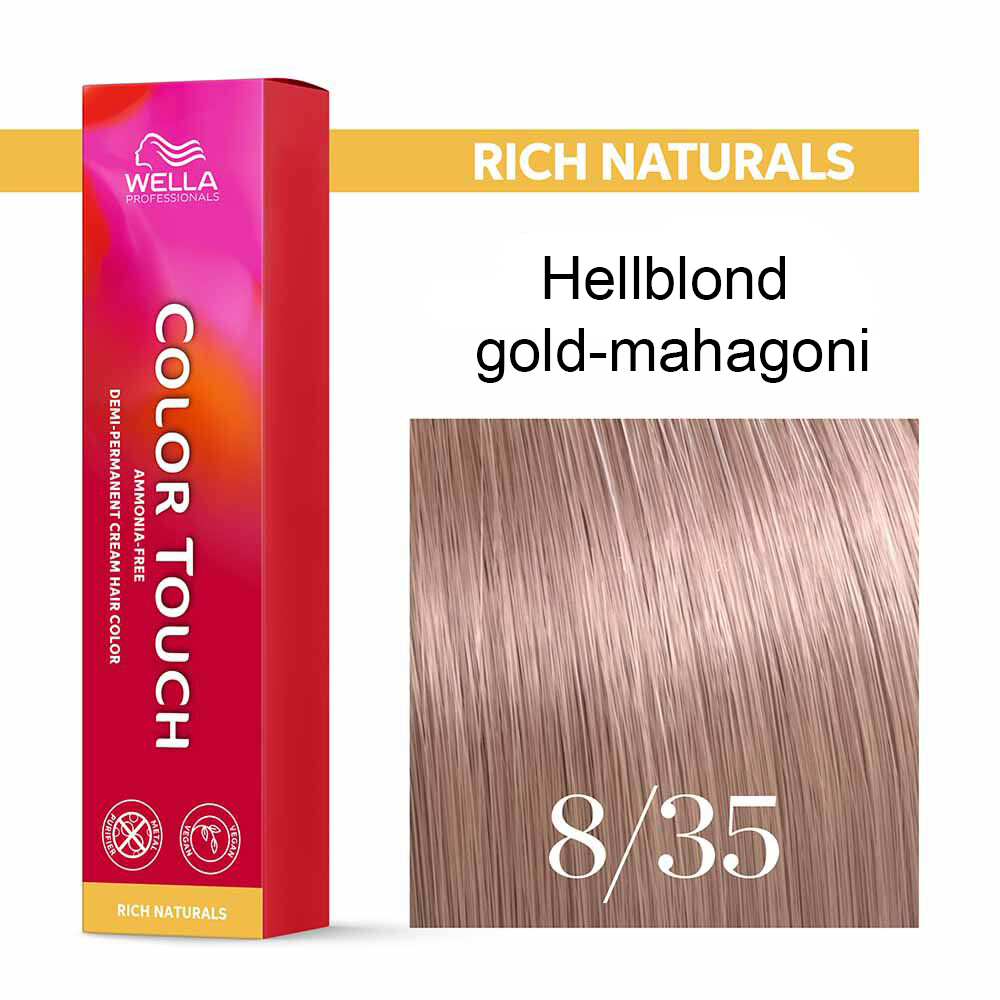 Wella Professional COLOR TOUCH Rich Naturals 8/35 hellblond gold-mahagoni 60ml