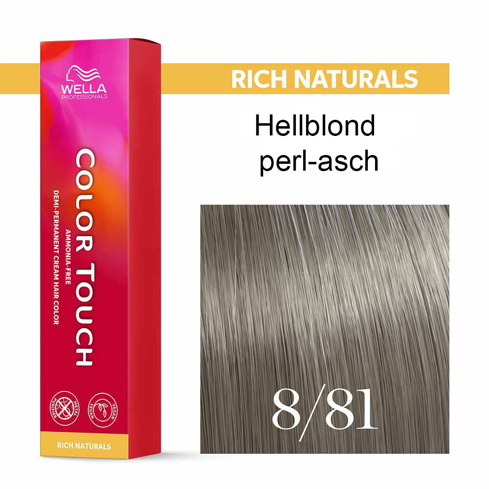 Wella Professional COLOR TOUCH Rich Naturals 8/81 hellblond perl-asch 60ml