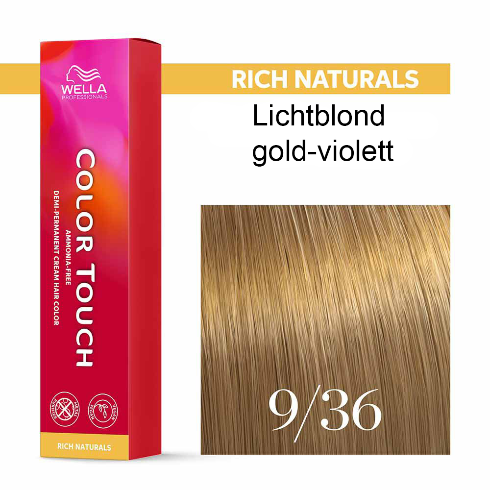 Wella Professional COLOR TOUCH Rich Naturals 9/36 lichtblond gold-violett 60ml