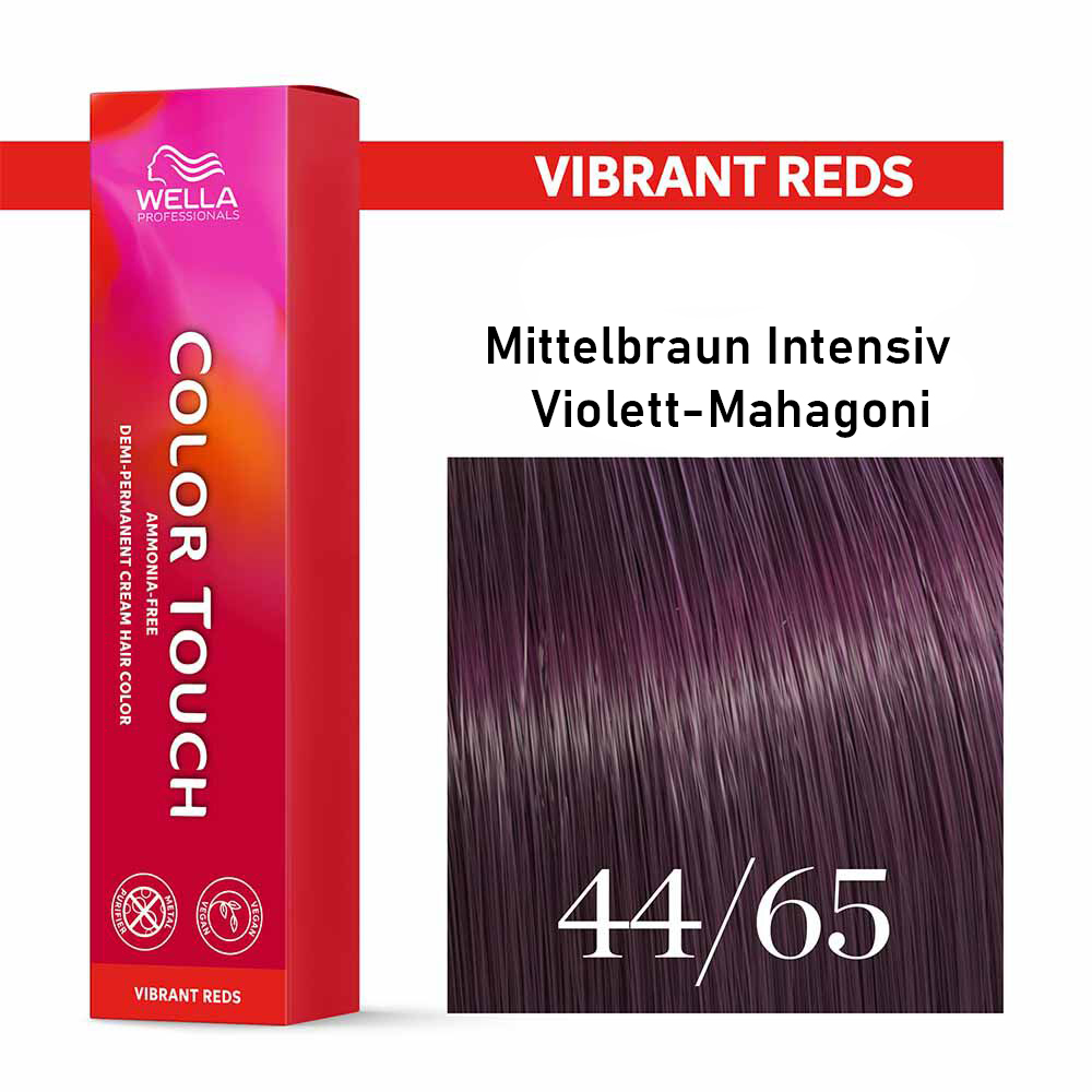 Wella Professional COLOR TOUCH Vibrant Reds 44/65 mittelbraun intensiv violett-mahagon 60ml