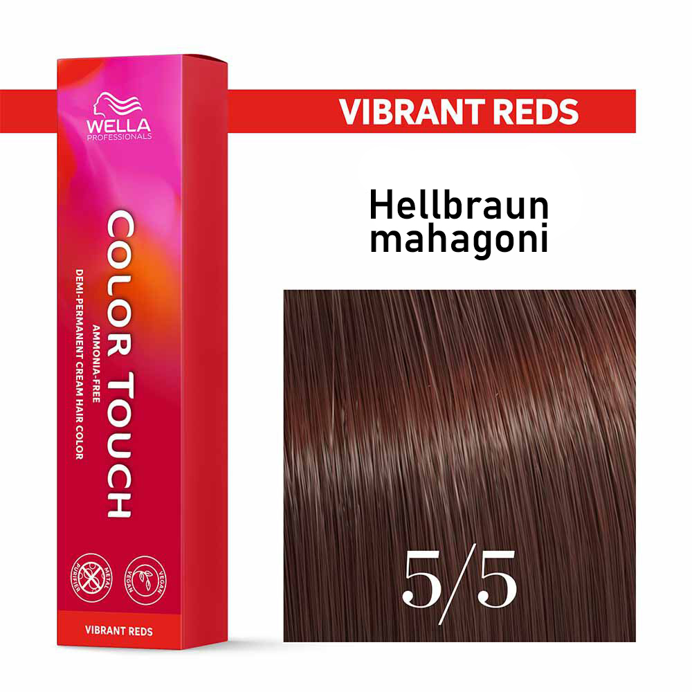 Wella Professional COLOR TOUCH Vibrant Reds 5/5 hellbraun mahagoni 60ml