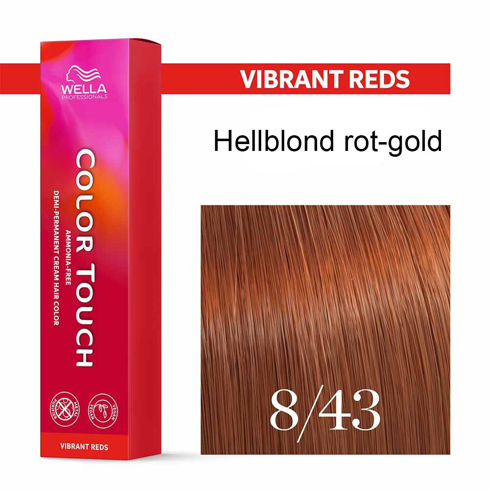 Wella Professional COLOR TOUCH Vibrant Reds 8/43 hellblond rot-gold 60ml