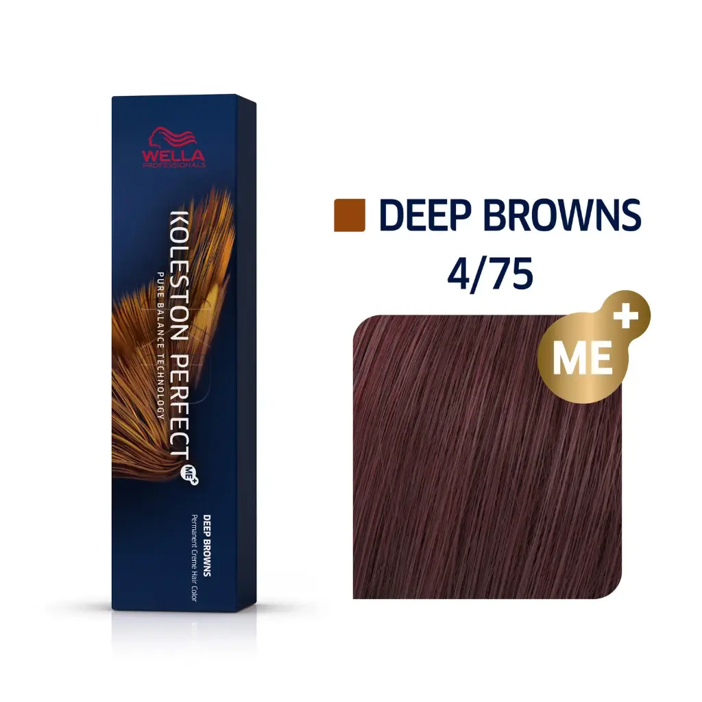 Wella Professional KOLESTON Perfect Me+ Deep Browns 4/75 Mittelbraun braun-mahagoni 60ml