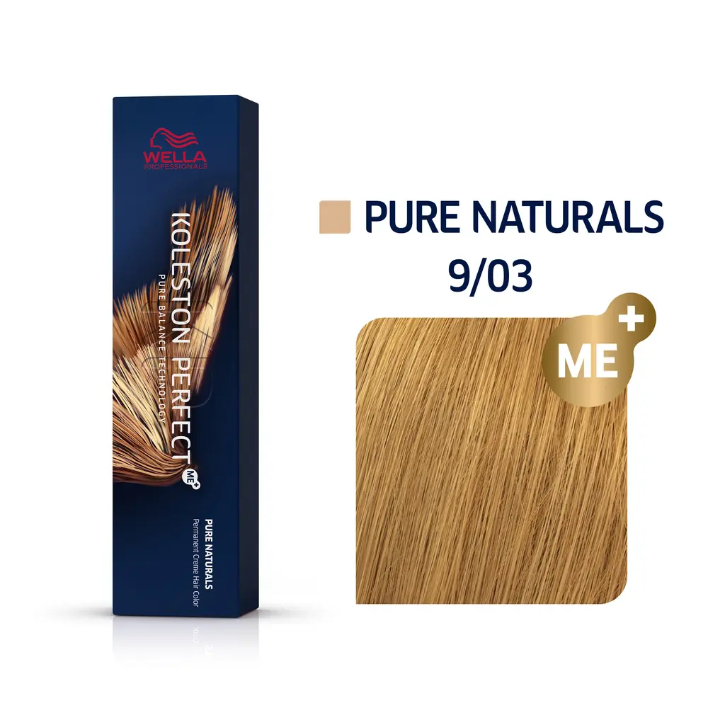 Wella Professional KOLESTON Perfect Me+ Pure Naturals 9/03 Lichtblond natur-gold 60ml