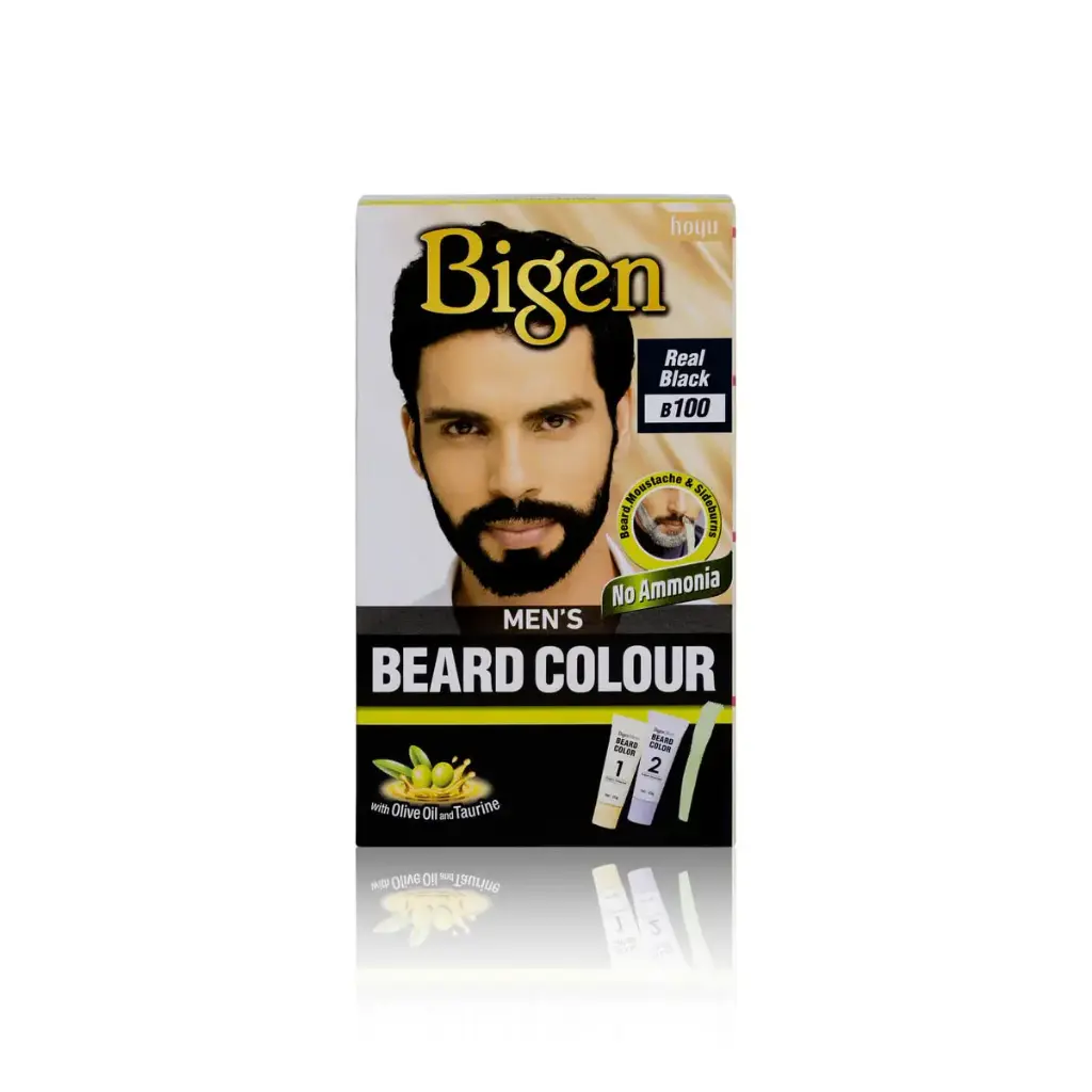 Bigen Men's Beard Colour Real Black #100