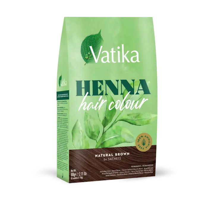 Dabur Vatika Henna Hair Color Natural Brown 6x10gr