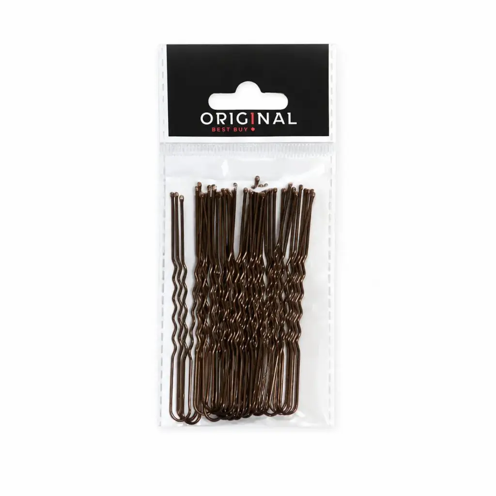 Original Best Buy Basic Pins Metal Wavy Brown 60mm 25pcs
