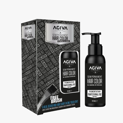 [M.16205] Agiva Semi-Permanent Ammoniak&Peroxide freie Haarfarbe Schwarz 125ml
