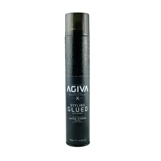 [M.16174] Agiva Styling GLUED Haarspray Extra Strong Schwarz  400ml