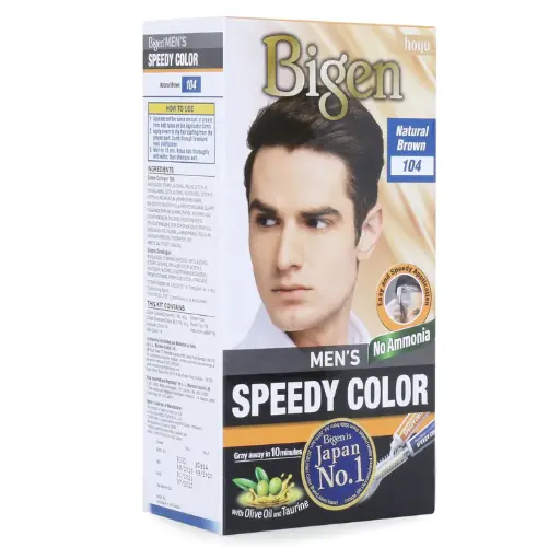 [M.17980] Bigen Men's Speedy Natural Brown #104