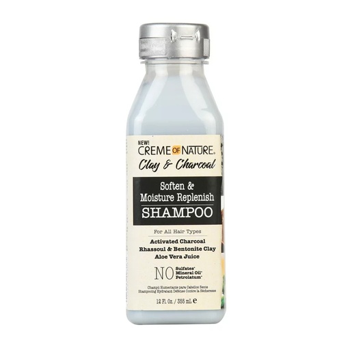[M.16223] Creme Of Nature Clay & Charcoal Replenishing Shampoo 12oz