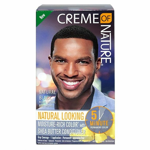 [M.14630] Creme Of Nature Men's Liquid Hair Color Natural Black