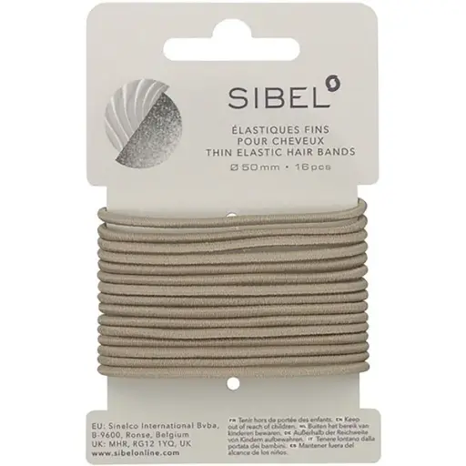 [M.13437.805] SIBEL ELASTIC THIN HAIR BANDS BLONDE 16STK