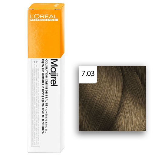 [M.16281] L'Oréal Professionnel MAJIREL 7,03 Mittelblond leicht Gold 60ml