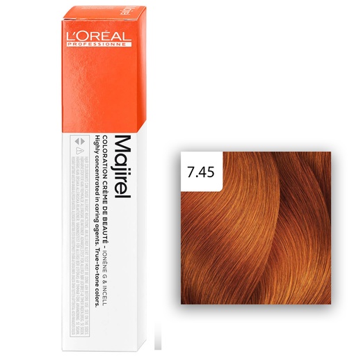 [M.10115] L'Oréal Professionnel MAJIREL 7,45 Mittel Blond Intensivs Kupfer Mahagoni 60ml