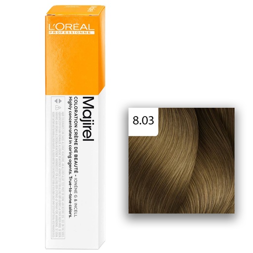 [M.10133] L'Oréal Professionnel MAJIREL 8,03 Hellblond Leicht Gold 60ml