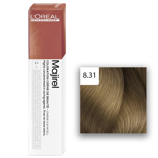[M.10123] L'Oréal Professionnel MAJIREL 8,31 Hellblond Gold Asch 60ml