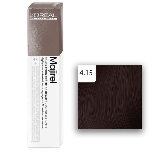 [M.13519] L'Oréal Professionnel MAJIREL Glow 4,15 Mittelbraun Asch Mahagoni 60ml