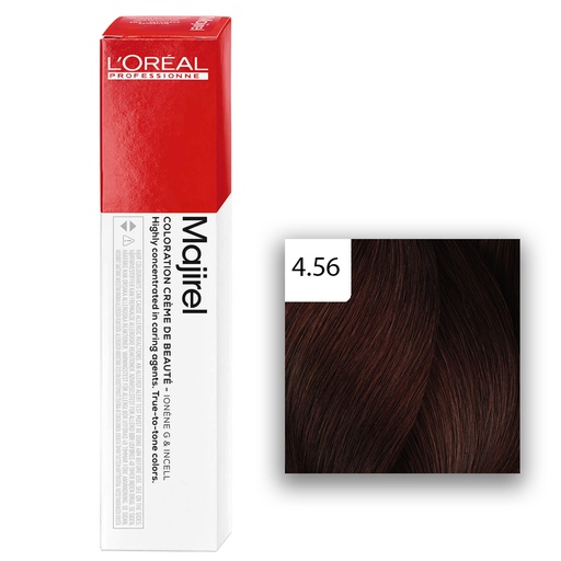 [M.13525] L'Oréal Professionnel MAJIREL Glow 4,56 Mittelbraun Mahagoni Rot 60ml