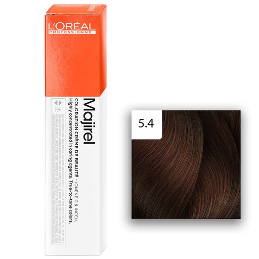 [M.13526] L'Oréal Professionnel MAJIREL Glow 5,4 Hellbraun Kupfer 60ml