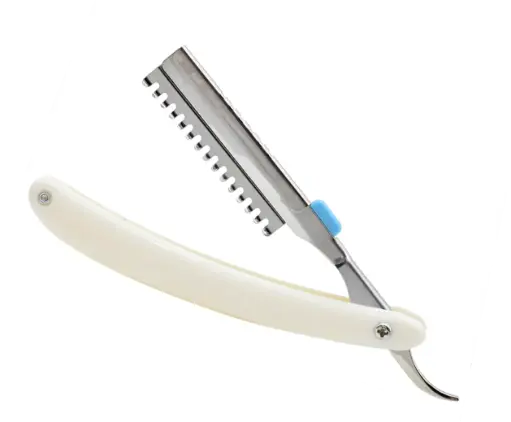 [M.16846] MAD Barbershop Rasiermesser-Silver mit zähne