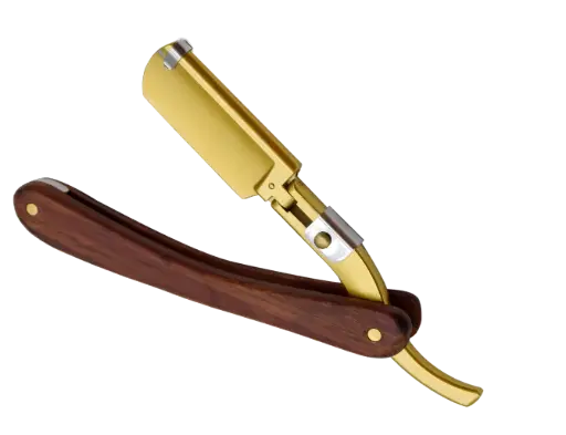 [M.16843] MAD Barbershop Rasiermesser-Gold&Holz