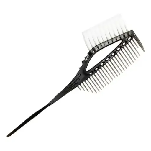 [M.16762] MAD Färbepinsel weiss mit Kamm beidseitig